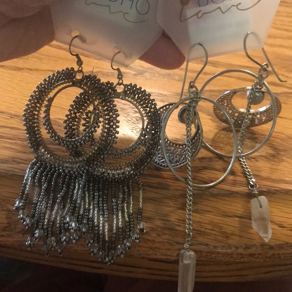 With tag Boho pierced earrings